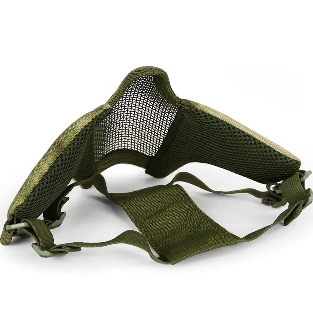 Маска на нижнюю часть лица WOSPORT Steel Mesh Mask, ткань/сетка (Мох)