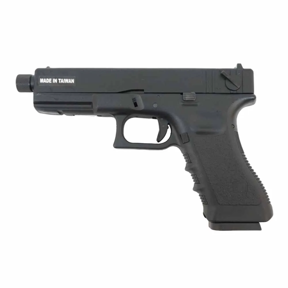 Пистолет газовый KJWorks Glock 18,авто, резьб. п/глушитель