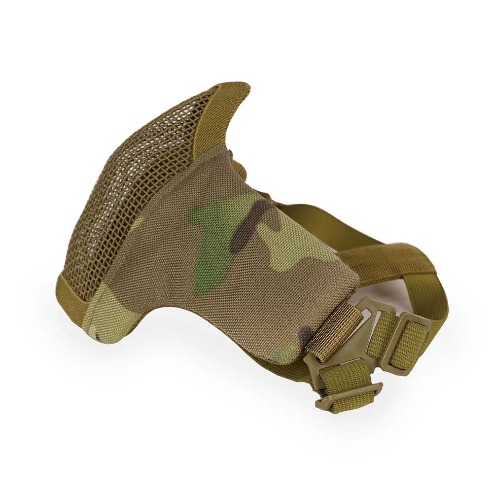 Маска на нижнюю часть лица WOSPORT Steel Mesh Mask, ткань/сетка (Multicam)