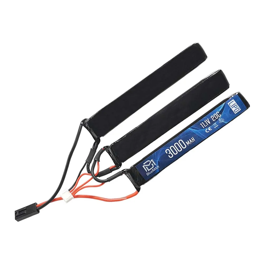Аккумулятор 11.1В 3000мАч 3разд-тип LiPo 20С BlueMAX 128*21*18 мини-разъем