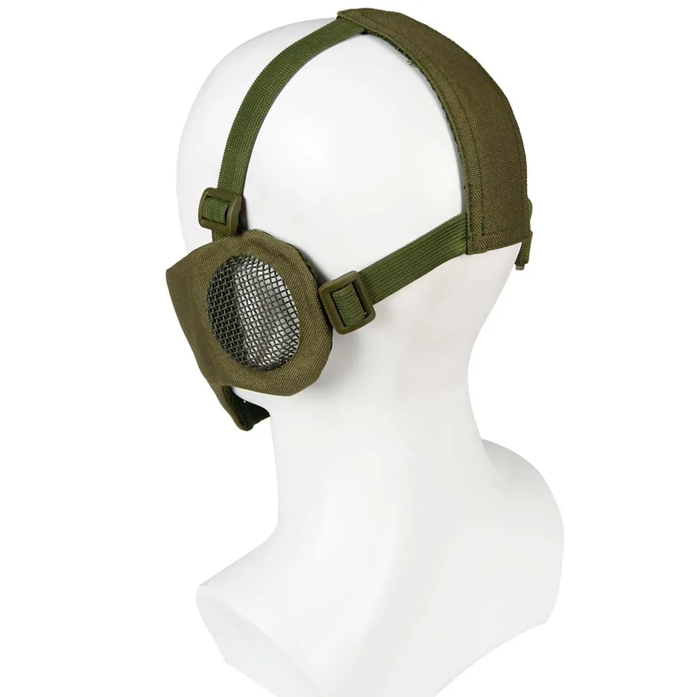 Маска на нижнюю часть лица и уши WOSPORT Tactical Glory Mask, ткань/сетка (Олива)