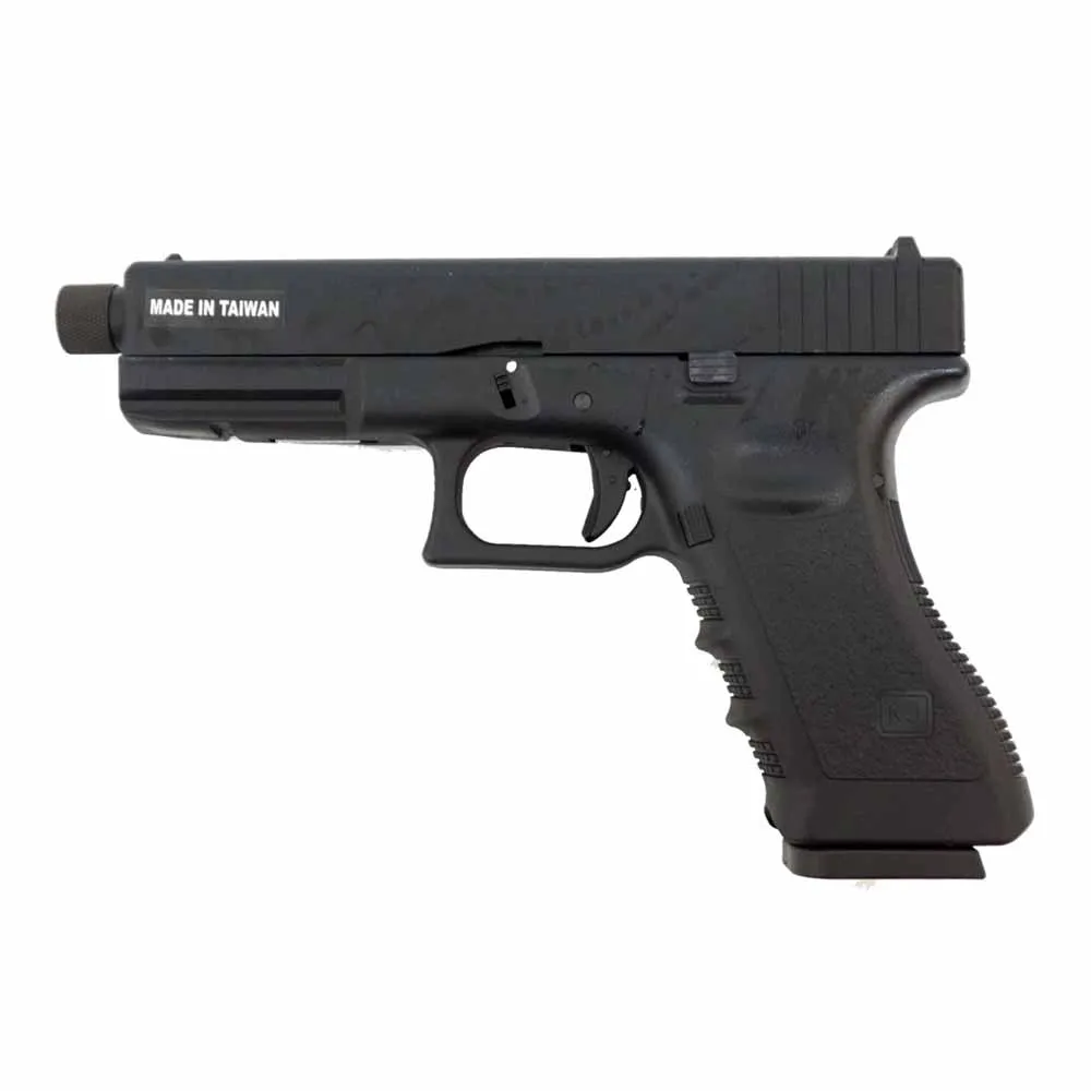 Пистолет газовый KJWorks Glock 17, резьб. п/глушитель