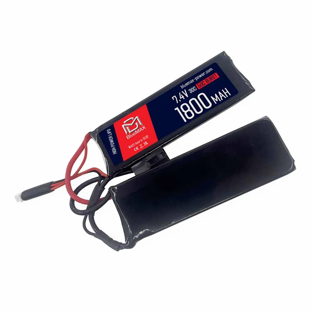 Аккумулятор 7.4В 1800мАч 2-разд LiPo BlueMAX 30С мини-разъем / 104*34*7