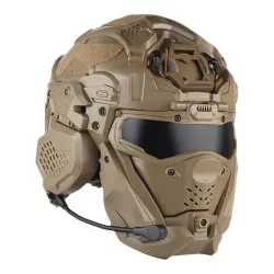 Шлем WOSPORT W-Ronin Assault Helmet II с маской и наушниками (Тан)