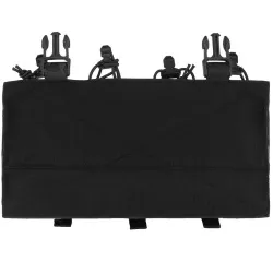 Панель с подсумком WOSPORT 5.56 Quadruple Mag Plate, чёрный мультикам