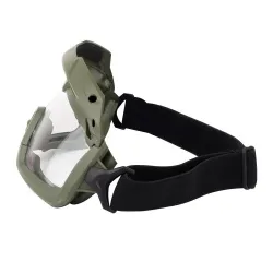 Очки тактические WOSPORT Tactical Multidimensional Split Goggle, прозрачные с креплением на шлем (Олива)