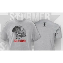 Футболка Sturmer 'Go Hard!' (Серый, 3XL)