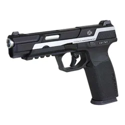 Пистолет газовый G&G Piranha Mk I черный/серебро