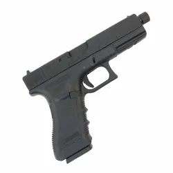 Пистолет газовый KJWorks Glock 18,авто, резьб. п/глушитель