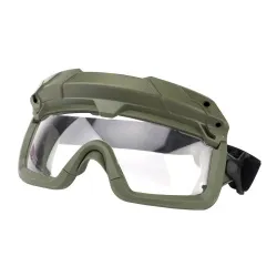 Очки тактические WOSPORT Tactical Multidimensional Split Goggle, прозрачные с креплением на шлем (Олива)