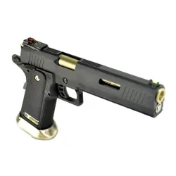 Пистолет газовый WE Hi-Capa 6.0, черный/золото