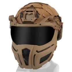 Шлем WOSPORT FAST Helmet Fully Protected Version с очками и маской (Тан)