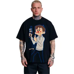 Футболка оверсайз Mother Russia 'Темно тут у вас' (Черный, M)