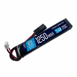 Аккумулятор 7.4В 1250мАч мини-тип LiPo 20С BlueMAX мини-разъем /105*20*11