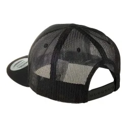 Бейсболка FLEXFIT с прямым козырьком, сетка, черный / 6005FF