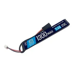 Аккумулятор 7.4В 1300мАч стик-тип LiPo BlueMAX 20С мини-разъем / 128*21*14