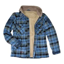 Рубашка Phoenix Nord, утеплённая (Голубая клетка, 2XL)