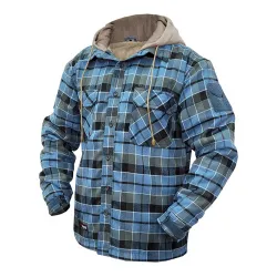 Рубашка Phoenix Nord, утеплённая (Голубая клетка, 2XL)