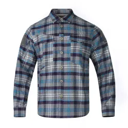 Рубашка EmersonGear Blue Label Longicorn Flannel  (Blue Gray Grid, 2XL)