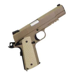 Пистолет газовый WE Colt 1911 Kimber, планка, тан