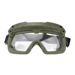 Очки тактические WOSPORT Tactical Multidimensional Split Goggle, прозрачные с креплением на шлем (Олива)