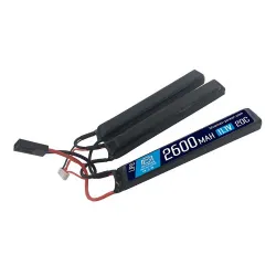 Аккумулятор 11.1В 2600мАч 3-разд LiPo 20С BlueMax мини-разъем /128*20*10