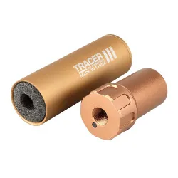 Трассерная насадка-глушитель WOSPORT Flash Silencer M (132 мм), тан