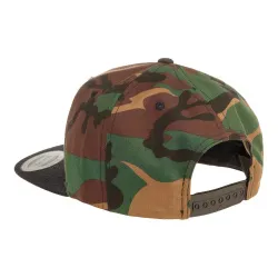 Бейсболка FLEXFIT с прямым козырьком 6089TC (Woodland/чёрный)