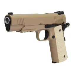 Пистолет газовый WE Colt 1911 Kimber, планка, тан