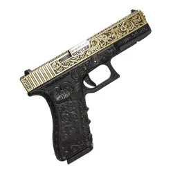 Пистолет газовый WE Glock 17 Gen.3, бронзовый