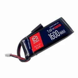 Аккумулятор 7.4В 1600мАч мини-разд LiPo BlueMAX 40С мини-разъем / 86*34*14