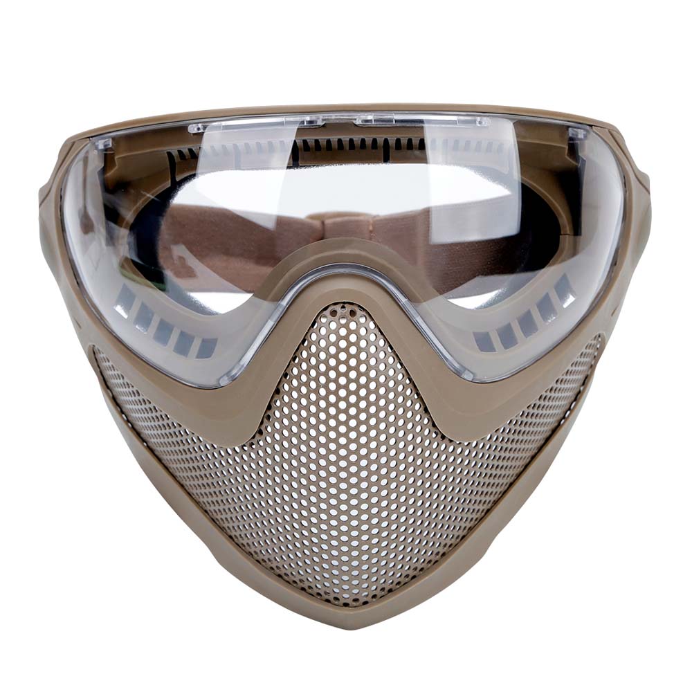 Маска защитная полнолицевая WOSPORT Pilot стальная сетка