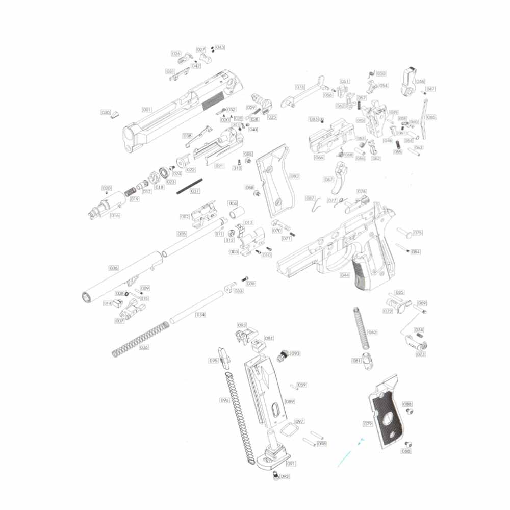 WE M-92 Gen2 корпус газовой камеры №21 WE M-92 Gen2 корпус газовой камеры №21