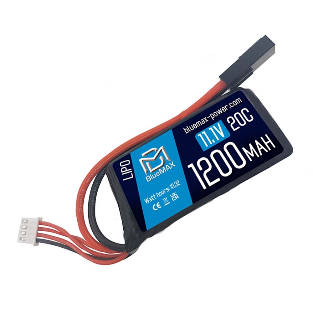 Аккумулятор 11.1В 1200мАч PEQ-тип LiPo BlueMax 20С мини-разъем / 65*43*17