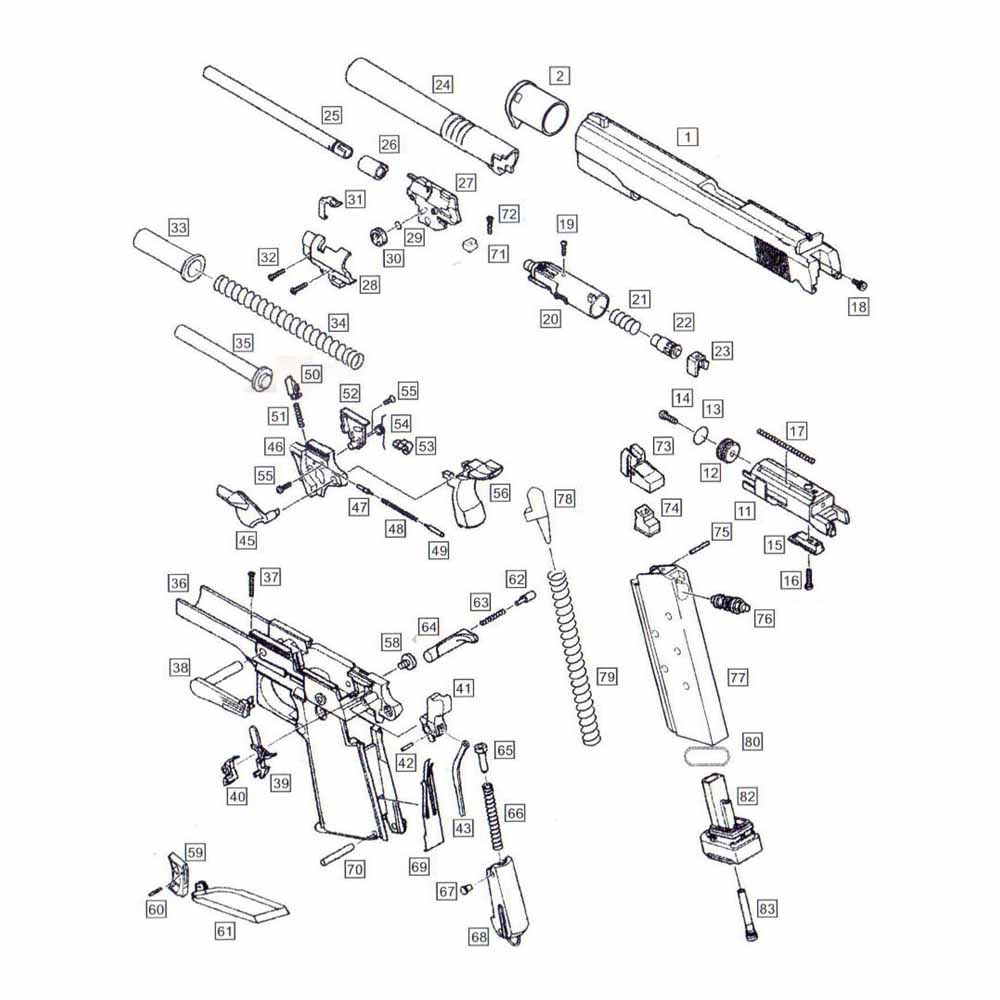 WE 1911 нозл всборе №19-23 WE 1911 нозл всборе №19-23