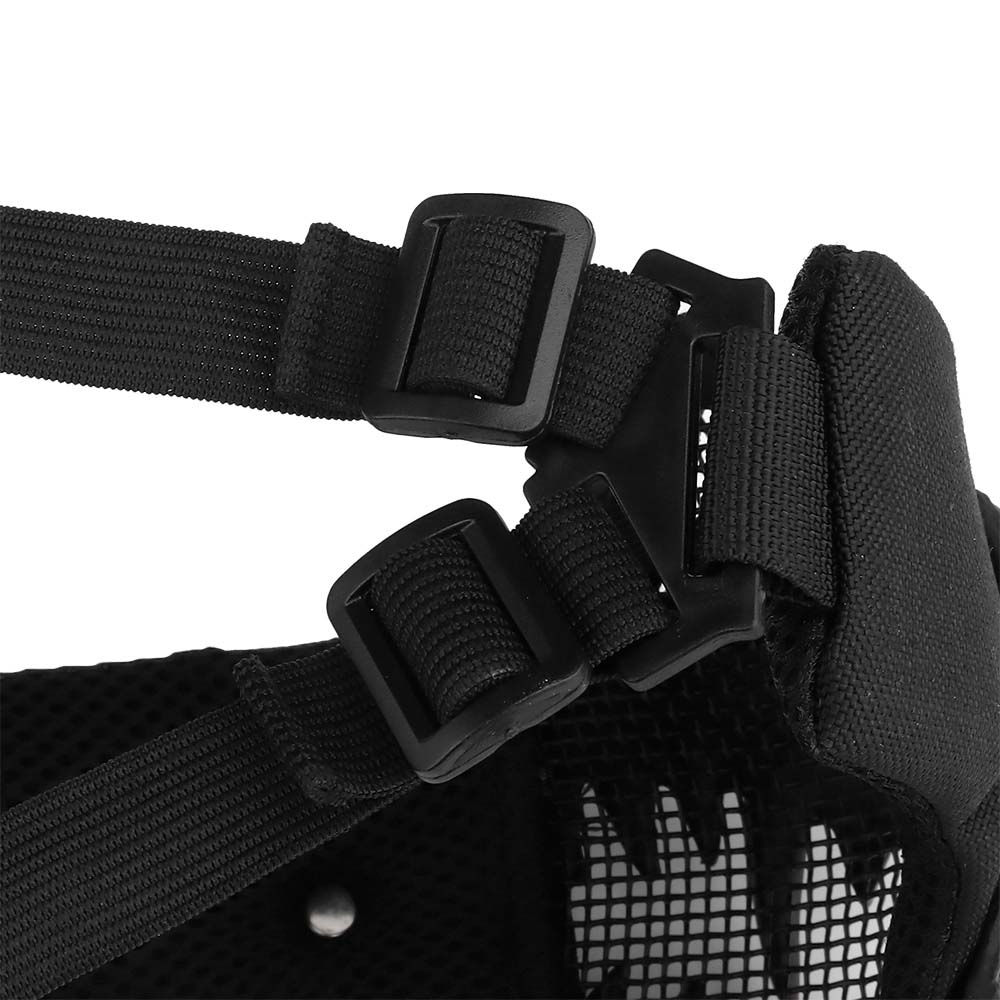 Маска на нижнюю часть лица WOSPORT Fangs Mask клыки белые (Черный)