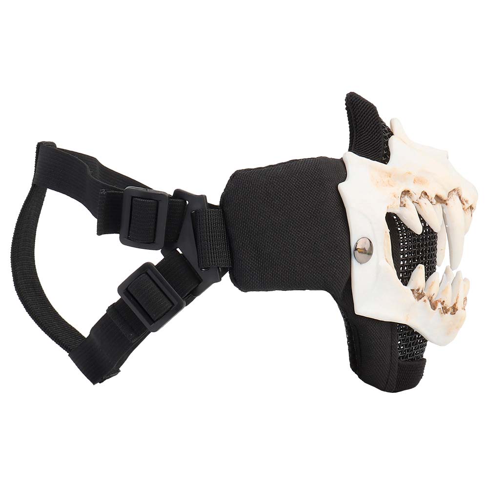 Маска на нижнюю часть лица WOSPORT Fangs Mask клыки белые (Черный)