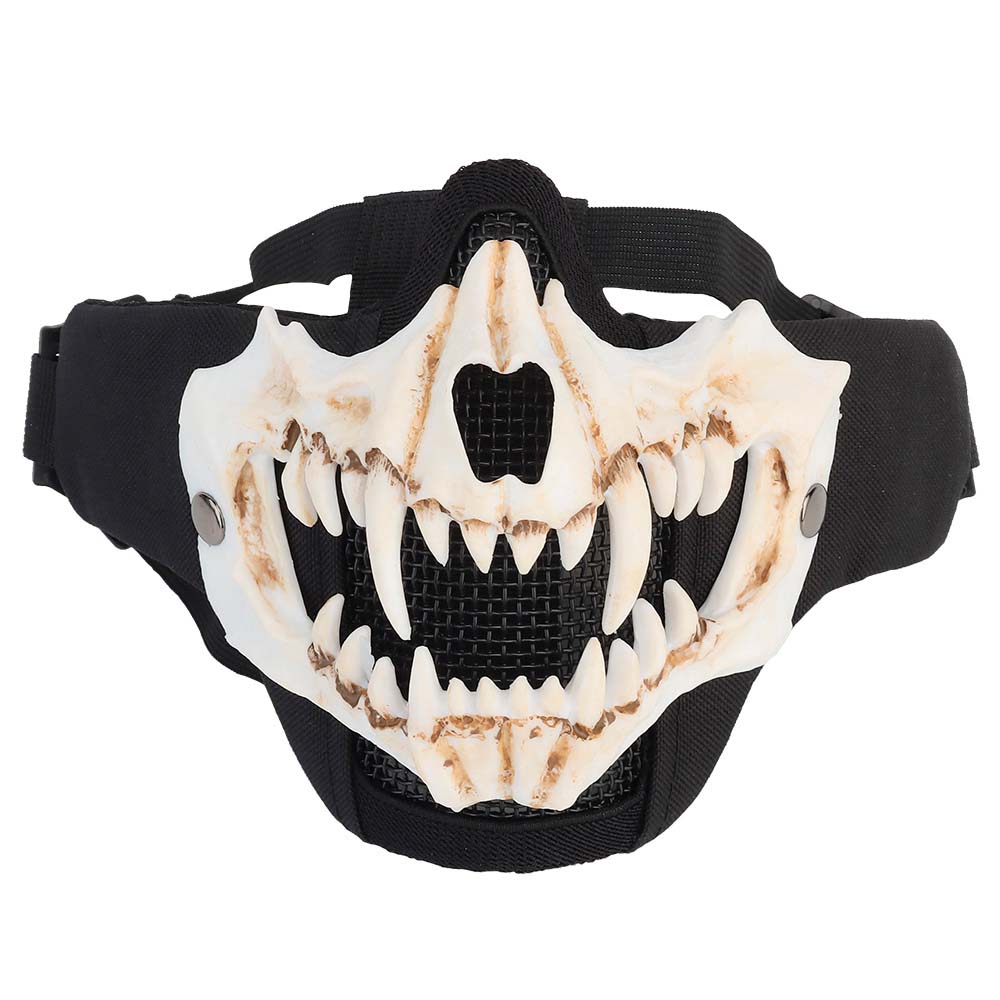 Маска на нижнюю часть лица WOSPORT Fangs Mask клыки белые Маска на нижнюю часть лица WOSPORT Fangs Mask клыки белые