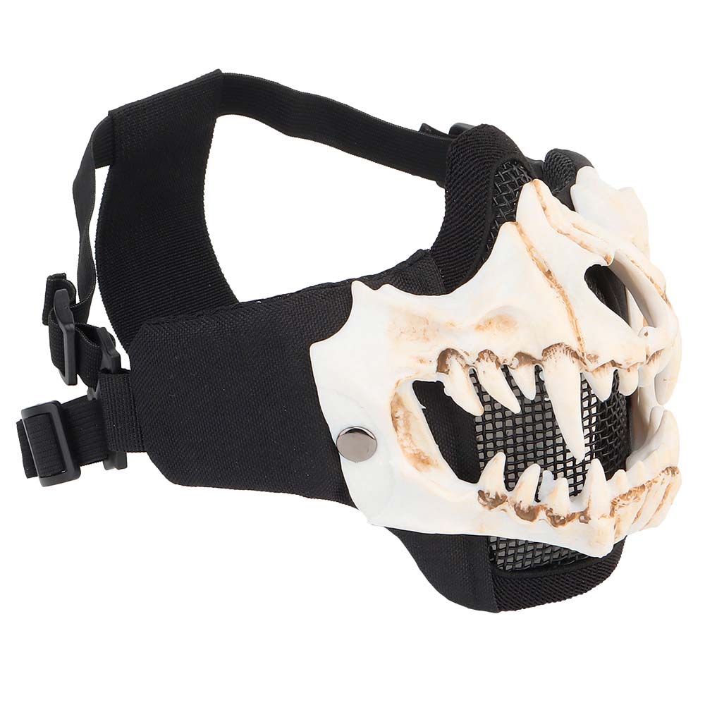 Маска на нижнюю часть лица WOSPORT Fangs Mask клыки белые (Черный)