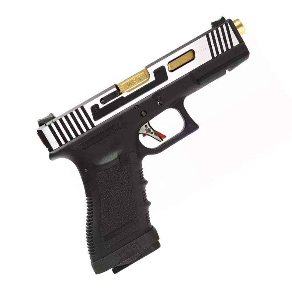 Пистолет газовый WE Glock 17 HI-SPEED хром Пистолет газовый WE Glock 17 HI-SPEED хром