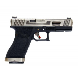 Пистолет газовый WE Glock 17 G-Force хром Пистолет газовый WE Glock 17 G-Force хром