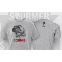 Футболка Sturmer 'Go Hard!' (Серый, 2XL)