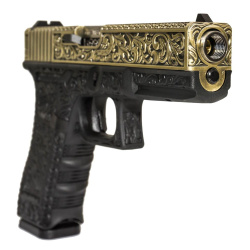 Пистолет газовый WE Glock 17 Gen.3, бронзовый