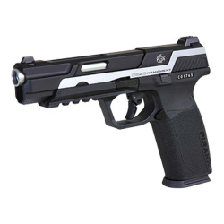 Пистолет газовый G&G Piranha Mk I черный/серебро Пистолет газовый G&G Piranha Mk I черный/серебро