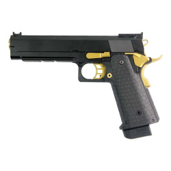 Пистолет газовый Double Bell Hi-Capa 5.1 черный-золотой Пистолет газовый Double Bell Hi-Capa 5.1 черный-золотой