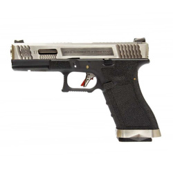 Пистолет газовый WE Glock 17 G-Force хром Пистолет газовый WE Glock 17 G-Force хром