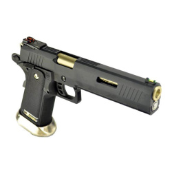 Пистолет газовый WE Hi-Capa 6.0, черный/золото Пистолет газовый WE Hi-Capa 6.0, черный/золото