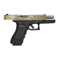 Пистолет газовый WE Glock 17 Gen.3, бронзовый Пистолет газовый WE Glock 17 Gen.3, бронзовый