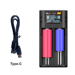 Зарядное устройство для 16340, 18650, 14500 BlueMAX D2 LCD Зарядное устройство для 16340, 18650, 14500 BlueMAX D2 LCD