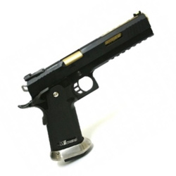 Пистолет газовый WE Hi-Capa 6.0, черный/золото Пистолет газовый WE Hi-Capa 6.0, черный/золото